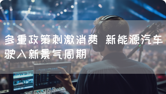 多重政策刺激消费 新能源汽车驶入新景气周期(图1)